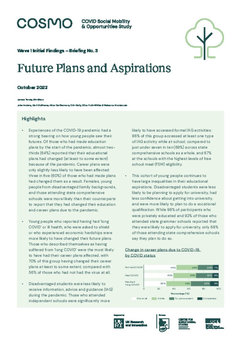 Briefing No. 3 - Future Plans and Aspirations